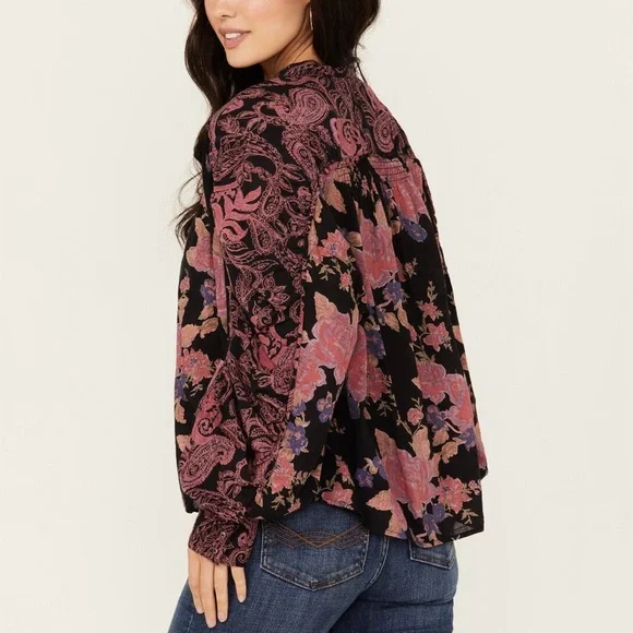 Free People Maraya Cotton Blouse S - Picture 4 of 6